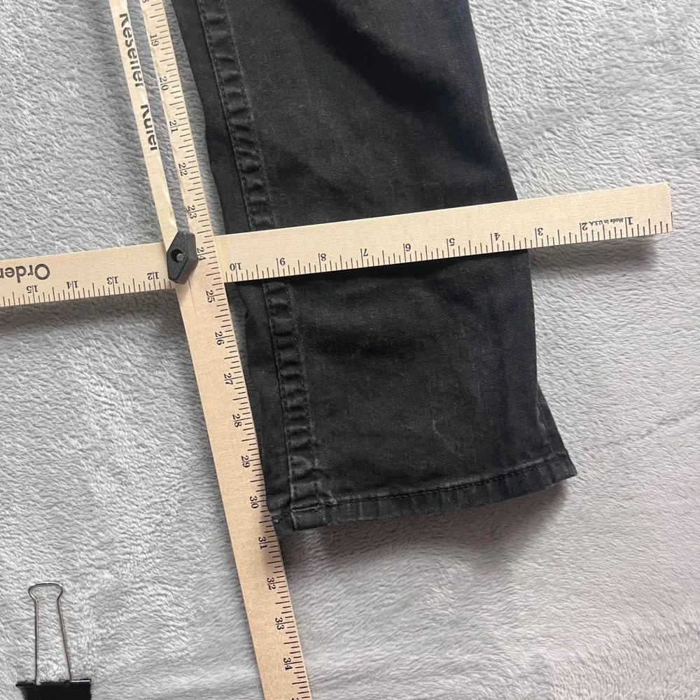 True Religion Geno Relaxed Slim Black Denim Jeans Mens Size 38